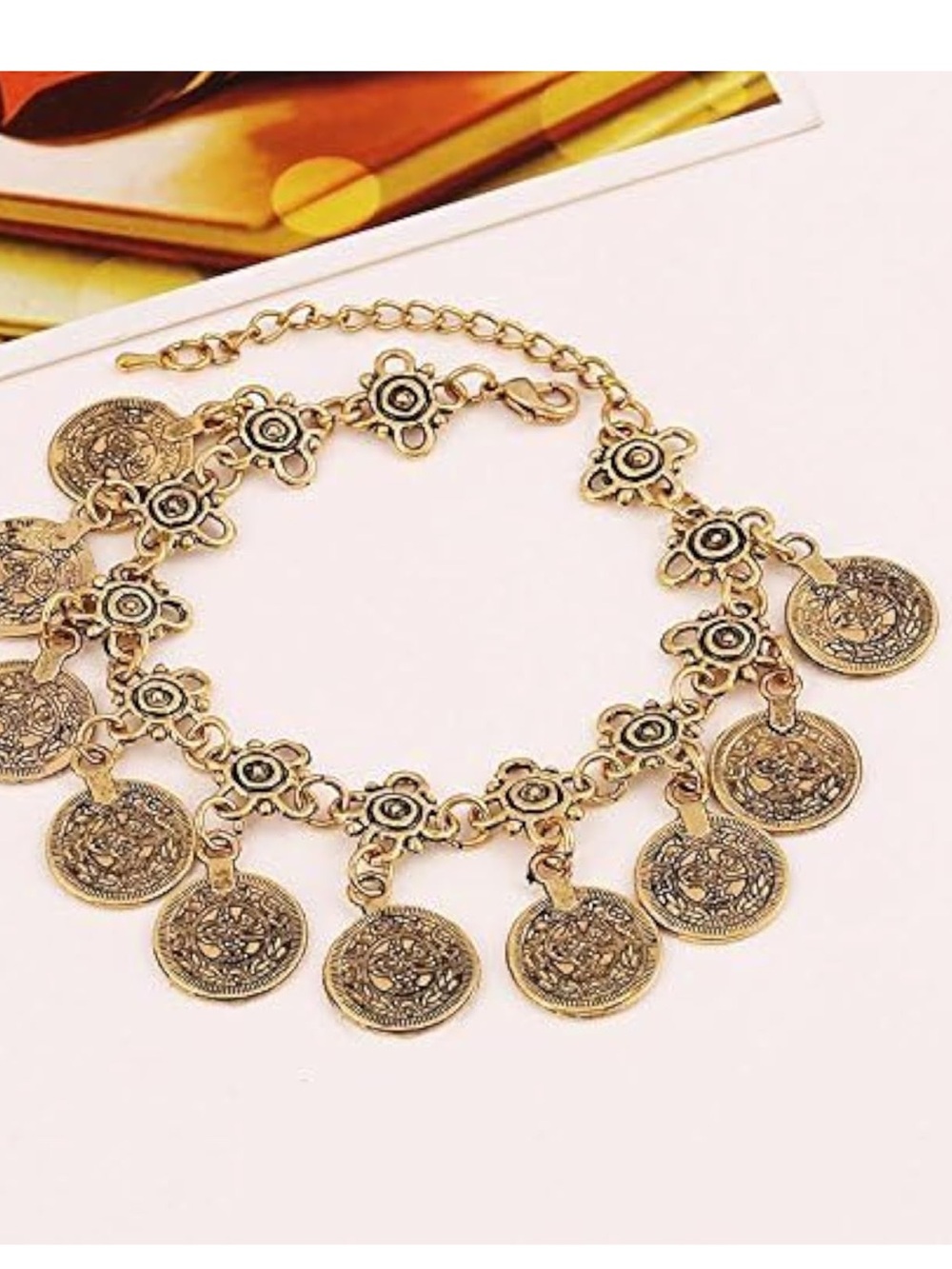 Vintage Coin Charm Bracelet
